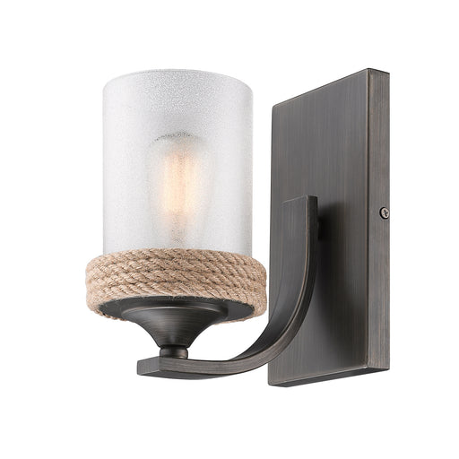 Golden - 1048-BA1 GMT-CS - One Light Wall Sconce - Chatham - Gunmetal Bronze