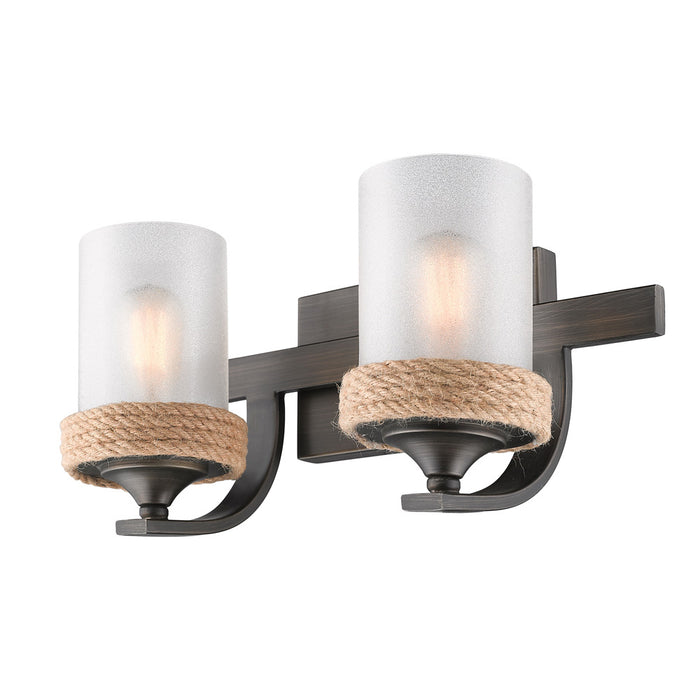 Golden - 1048-BA2 GMT-CS - Two Light Vanity - Chatham - Gunmetal Bronze