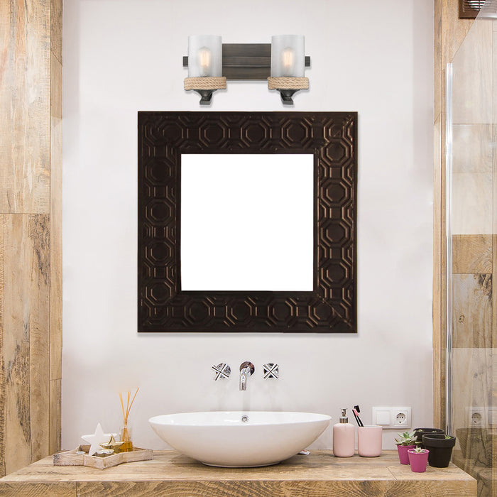 Golden - 1048-BA2 GMT-CS - Two Light Vanity - Chatham - Gunmetal Bronze