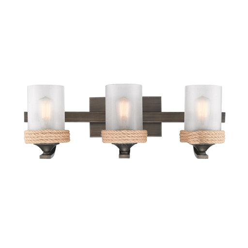 Golden - 1048-BA3 GMT-CS - Three Light Vanity Light - Chatham - Gunmetal Bronze