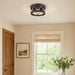 Golden - 1048-FM GMT - Two Light Flush Mount - Chatham - Gunmetal Bronze