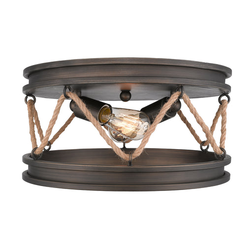 Chatham Two Light Flush Mount Gunmetal Bronze