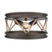 Golden - 1048-FM GMT - Two Light Flush Mount - Chatham - Gunmetal Bronze