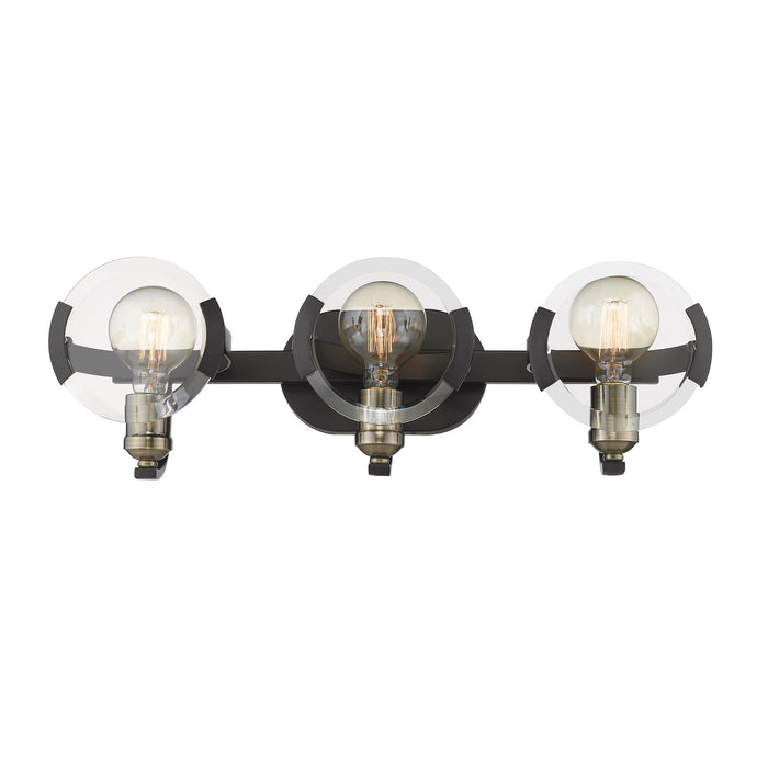 Golden - 2635-BA3 BLK-AB - Three Light Bath Vanity - Amari - Matte Black