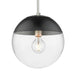 Golden - 3219-L PW-BLK - One Light Pendant - Dixon - Pewter