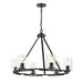 Golden - 7041-6 BLK-CLR - Six Light Chandelier - Monroe - Matte Black