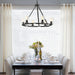 Golden - 7041-6 BLK-CLR - Six Light Chandelier - Monroe - Matte Black