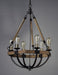 Maxim - 20335WOBZ - Six Light Chandelier - Lodge - Weathered Oak / Bronze