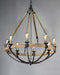 Maxim - 20338WOBZ - Eight Light Chandelier - Lodge - Weathered Oak / Bronze