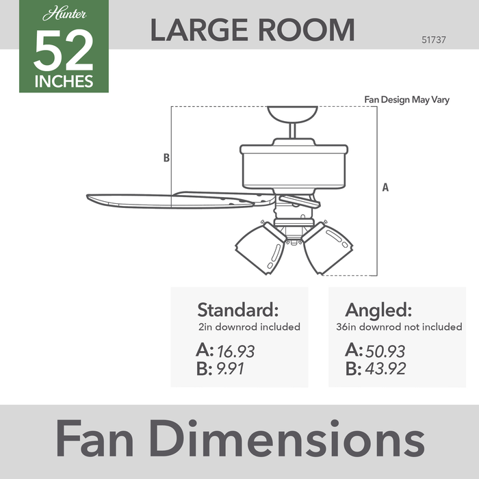 Swanson 52" Ceiling Fan-Fans-Hunter-Lighting Design Store