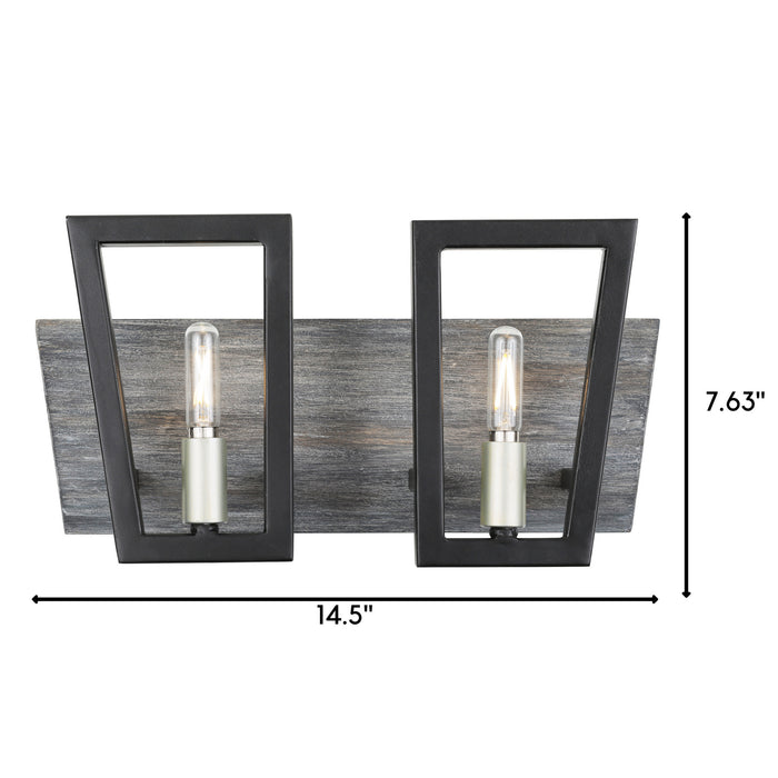 Varaluz - 260B02BLG - Two Light Bath - Zag - Black