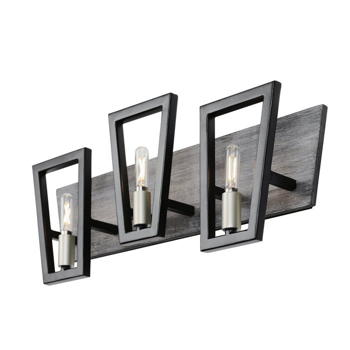 Varaluz - 260B03BLG - Three Light Bath - Zag - Black