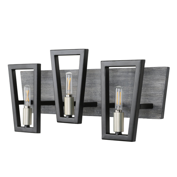 Varaluz - 260B03BLG - Three Light Bath - Zag - Black