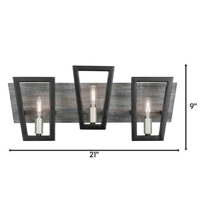 Varaluz - 260B03BLG - Three Light Bath - Zag - Black