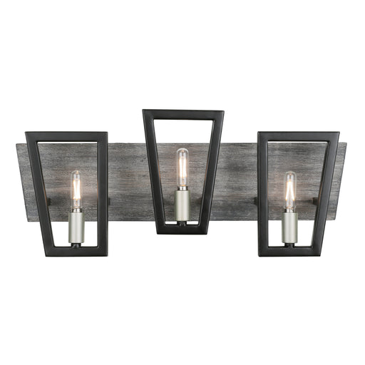 Zag Three Light Bath Black