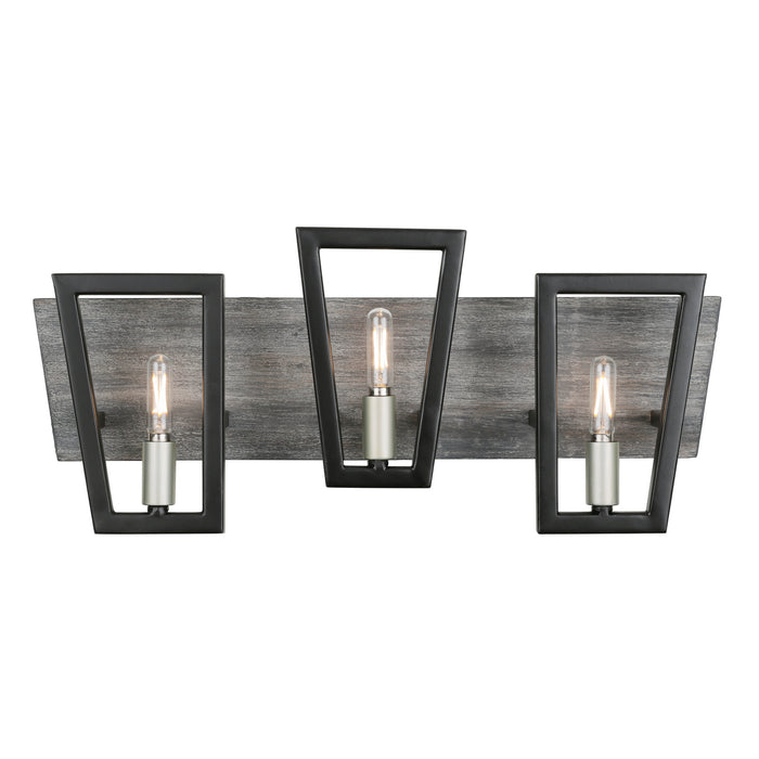 Varaluz - 260B03BLG - Three Light Bath - Zag - Black