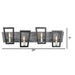 Varaluz - 260B04BLG - Four Light Bath - Zag - Black