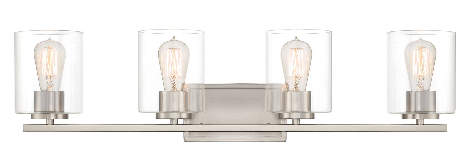 Designers Fountain - 93004-SP - Four Light Bath Bar - Liam - Platinum (Satin)