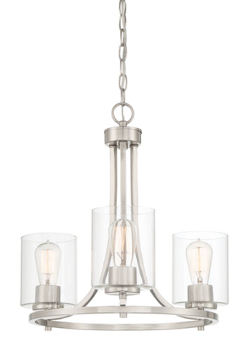 Liam Three Light Chandelier Platinum (Satin)