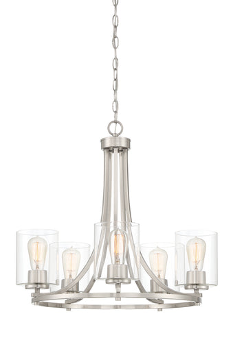 Liam Five Light Chandelier Platinum (Satin)
