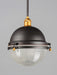 Maxim - 10187OIAB - One Light Outdoor Pendant - Portside - Oil Rubbed Bronze / Antique Brass