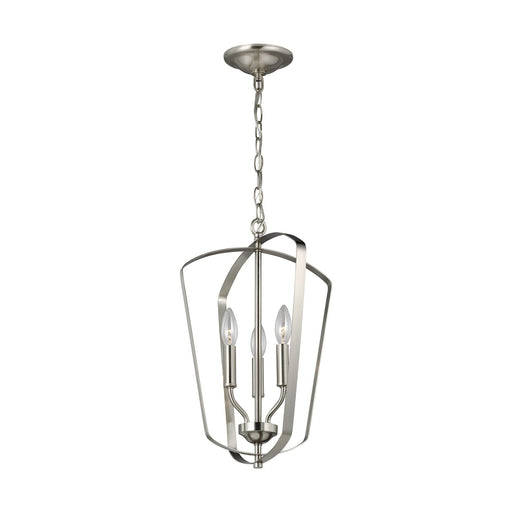 Generation Lighting - 5134903-962 - Three Light Hall / Foyer Pendant - Romee - Brushed Nickel