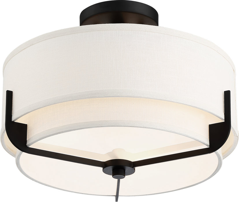 Nuvo Lighting - 60-6545 - Three Light Semi Flush Mount - Frankie - Aged Bronze