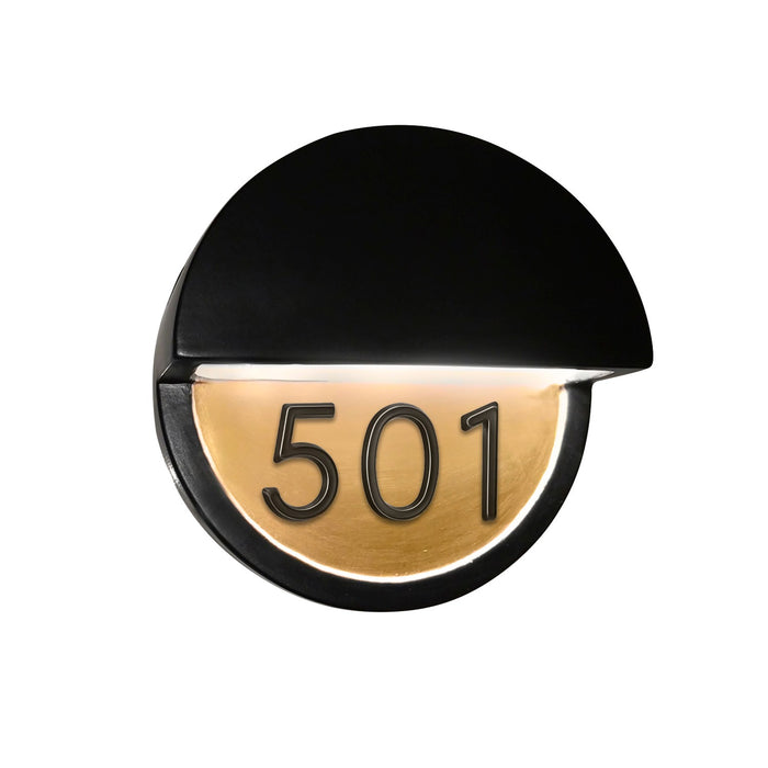 Justice Designs - CER-5610W-CBGD - LED Wall Sconce - Ambiance - Carbon Matte Black w/Champagne Gold