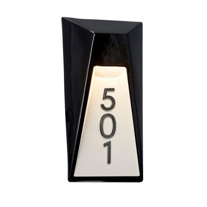 Justice Designs - CER-5680W-BKMT - LED Wall Sconce - Ambiance - Gloss Black w/Matte White