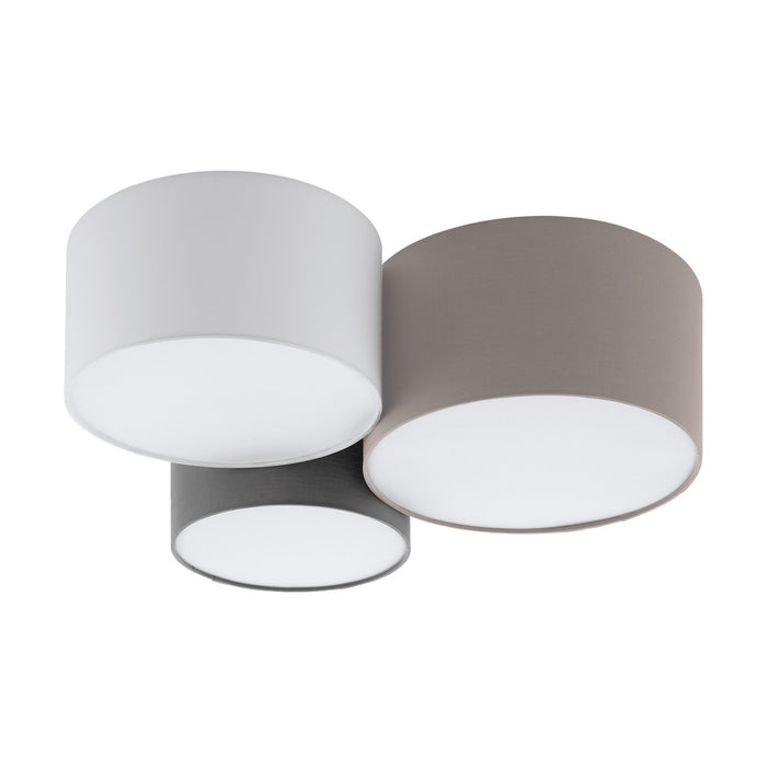 Eglo USA - 203213A - Three Light Ceiling Mount - Pastore - Taupe/White/Grey