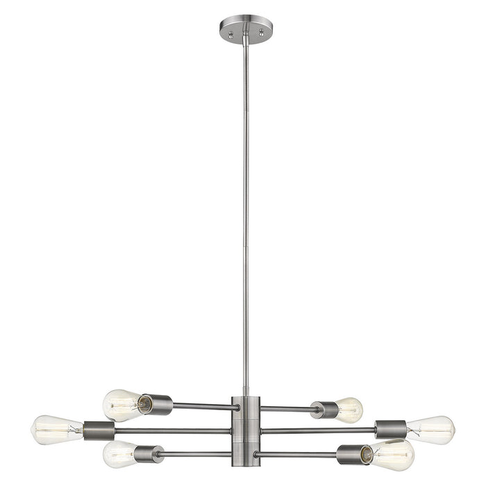 Eglo USA - 203475A - Six Light Chandelier - Willsboro - Polished Nickel