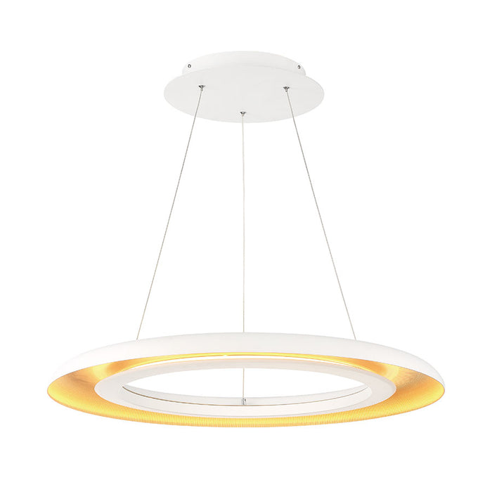 W.A.C. Lighting - PD-21828-WT/GR - LED Pendant - Omega - White/Gold Ribbed