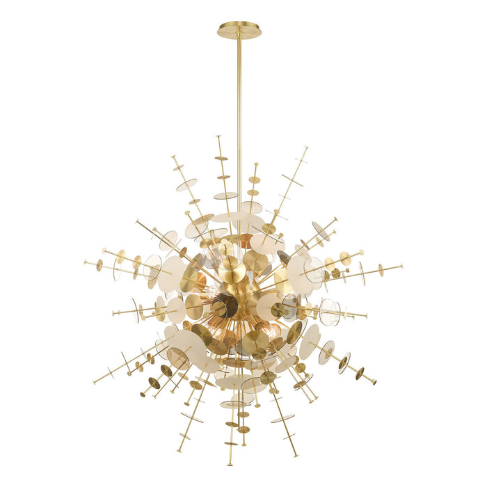 Livex Lighting - 40079-12 - 12 Light Foyer Chandelier - Circulo - Satin Brass