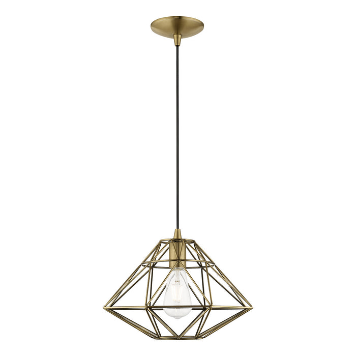 Livex Lighting - 41323-01 - One Light Mini Pendant - Knox - Antique Brass