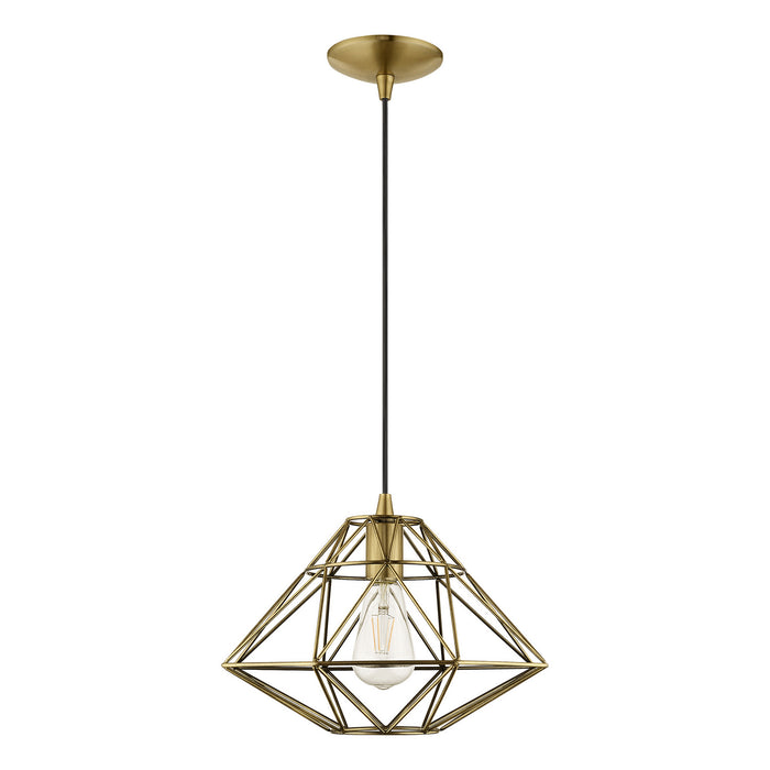 Livex Lighting - 41323-01 - One Light Mini Pendant - Knox - Antique Brass