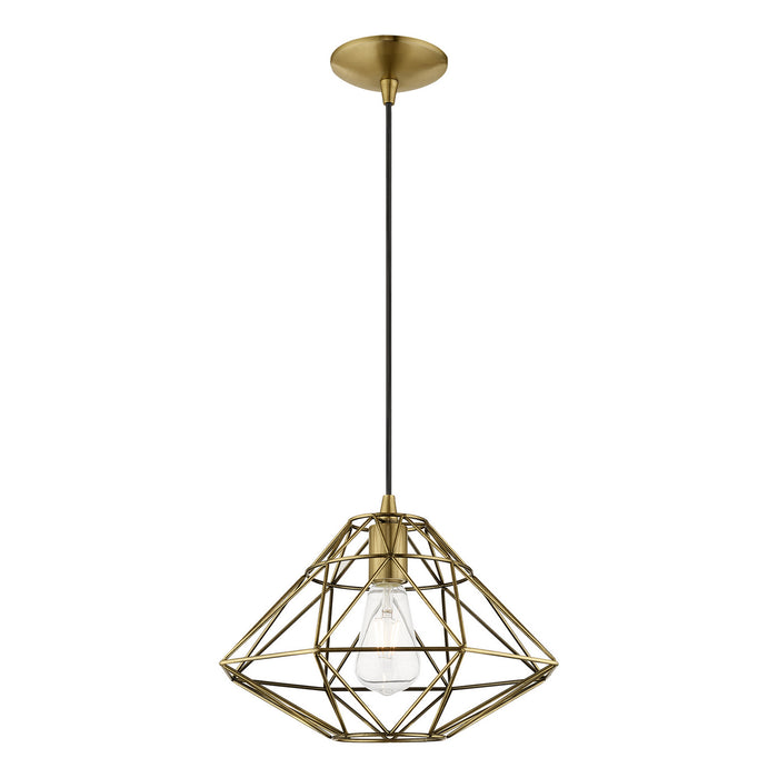 Livex Lighting - 41323-01 - One Light Mini Pendant - Knox - Antique Brass
