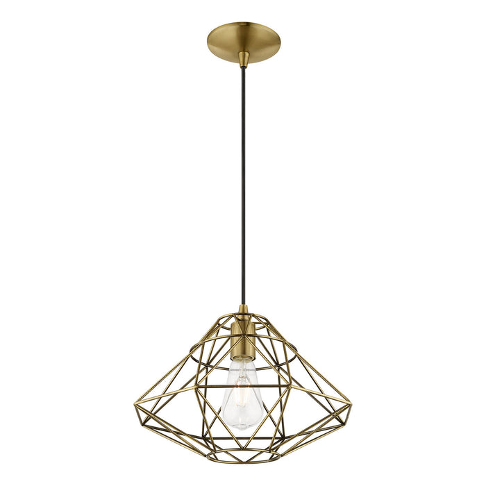 Livex Lighting - 41323-01 - One Light Mini Pendant - Knox - Antique Brass
