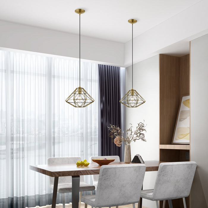 Livex Lighting - 41323-01 - One Light Mini Pendant - Knox - Antique Brass