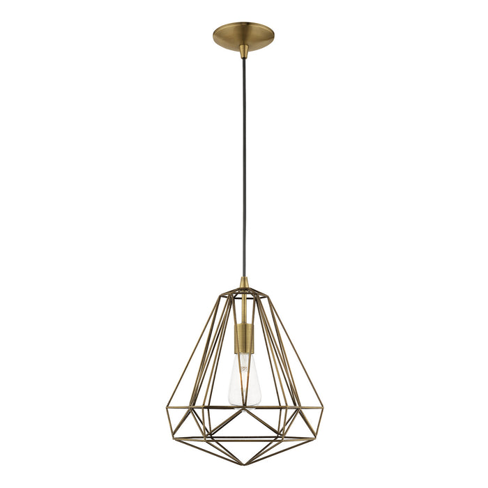 Livex Lighting - 41324-01 - One Light Mini Pendant - Knox - Antique Brass