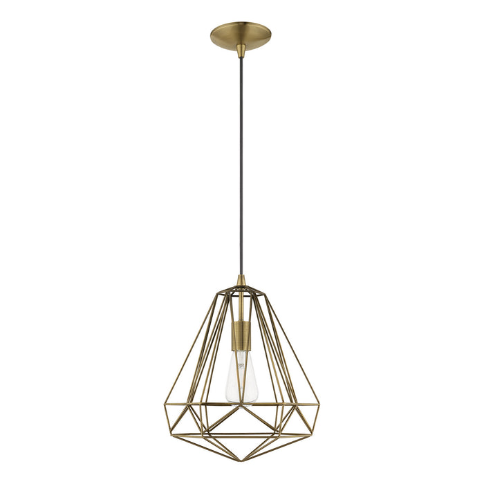 Livex Lighting - 41324-01 - One Light Mini Pendant - Knox - Antique Brass