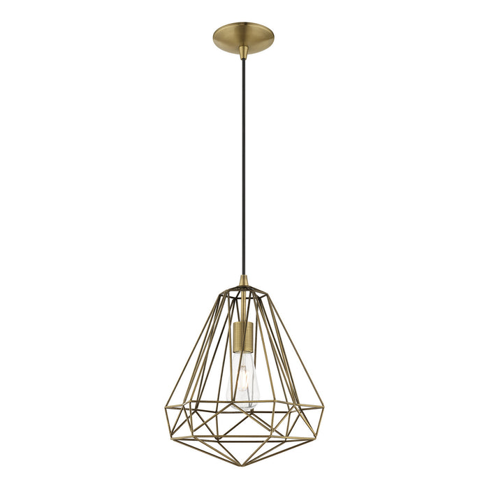 Livex Lighting - 41324-01 - One Light Mini Pendant - Knox - Antique Brass