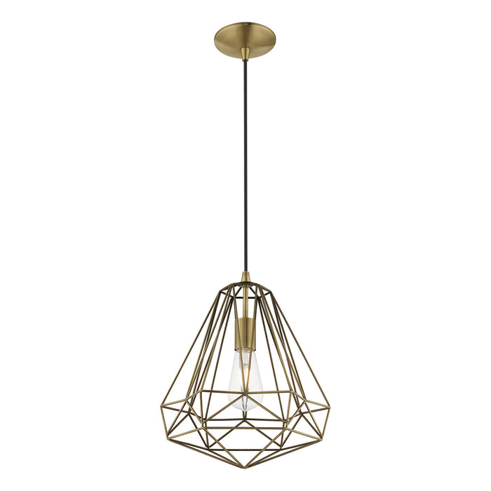 Livex Lighting - 41324-01 - One Light Mini Pendant - Knox - Antique Brass