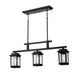 Artcraft - AC8197BK - Three Light Outdoor Chandelier - Freemont - Black