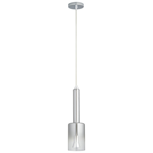 Spindle LED Pendant Polished Chrome W/ Smoke Ombre