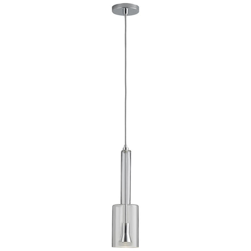 Spindle LED Pendant Polished Chrome W/ Clear