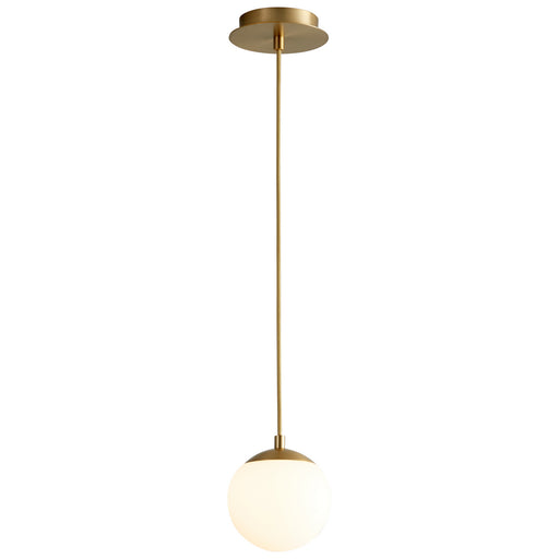 Luna LED Pendant Aged Brass