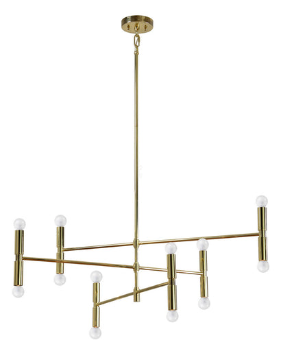 Axis 12 Light Ceiling Fixture Gold