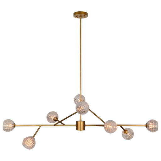 Damas Eight Light Ceiling Fixture Antique Gold