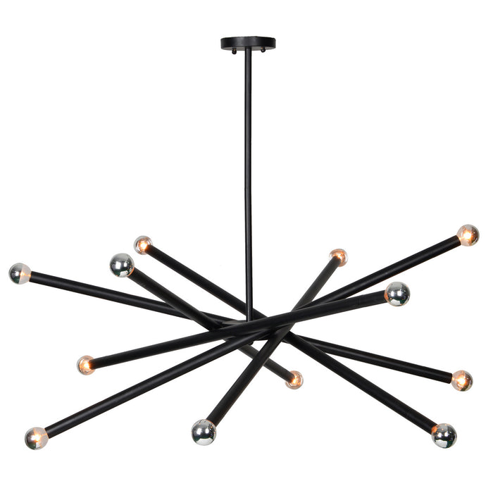 Renwil - LPC4095 - 12 Light Ceiling Fixture - Clemente - Black