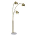Renwil - LPF3072 - Three Light Floor Lamp - Dorset - Satin Brass